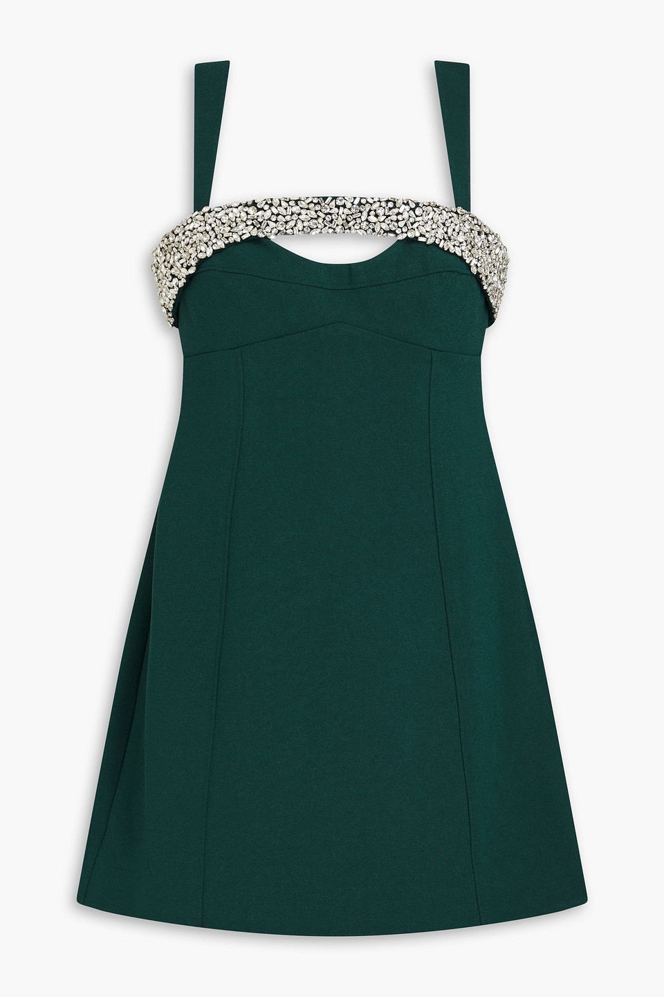 Simkhai Lenny Crystal-embellished Minidress In Emerald