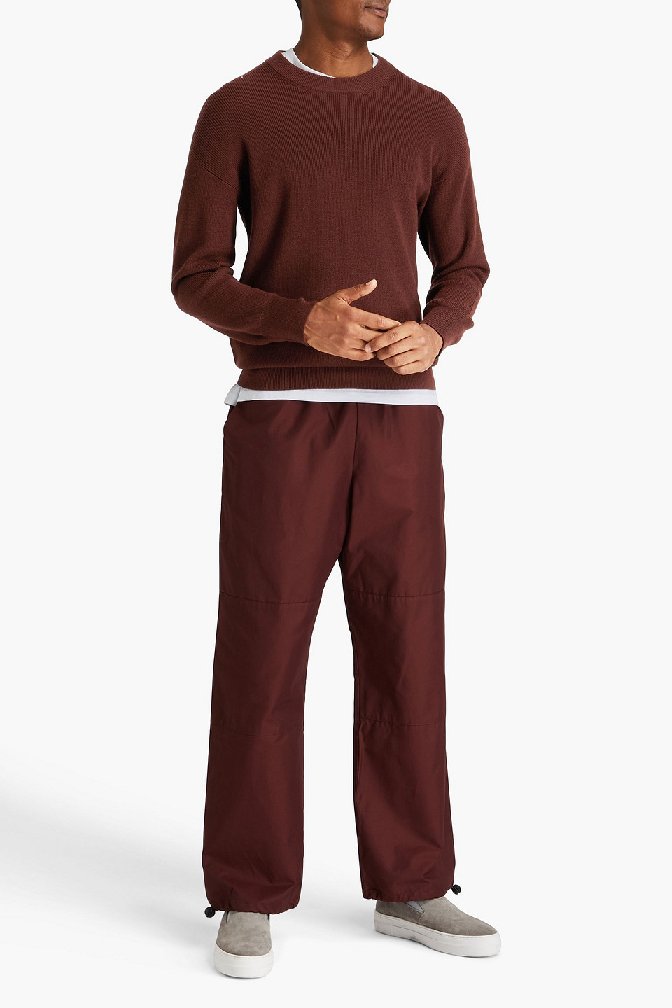  Studio Nicholson - Pilot Pullover Aus Merinowolle - Braun - S 