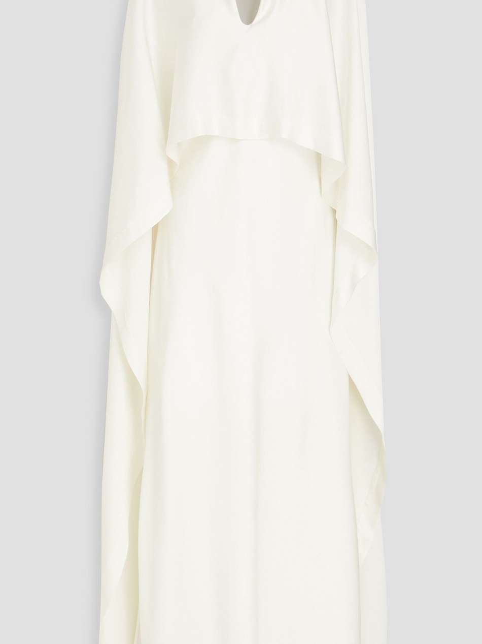 amory cape-effect satin-crepe maxi dress