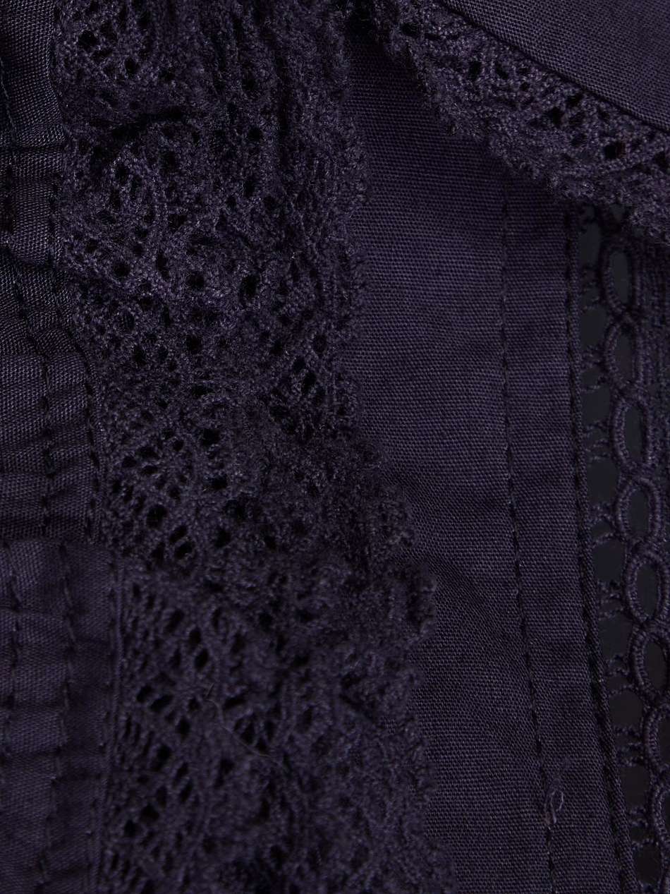 diane ruffled broderie anglaise-trimmed cotton-poplin blouse