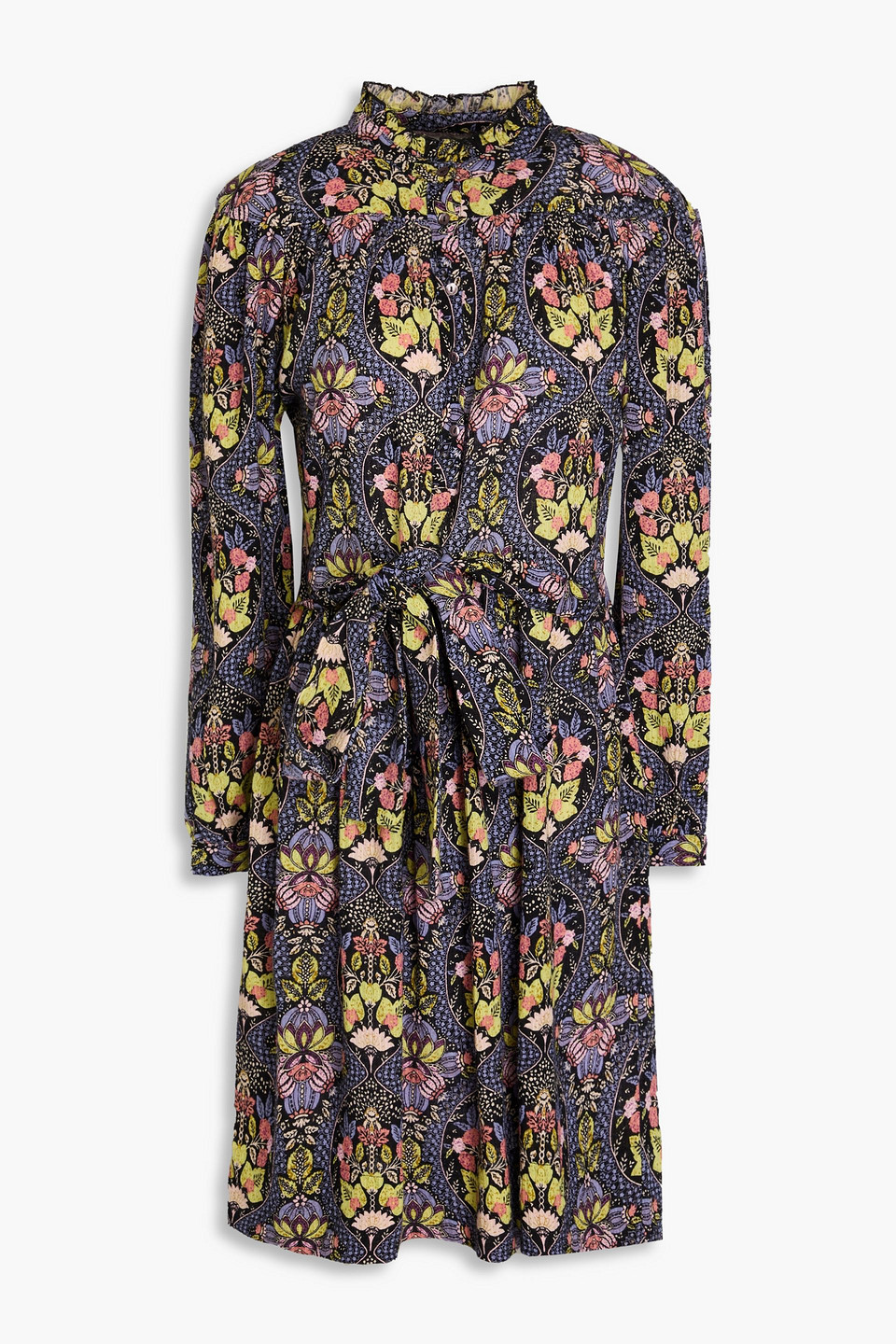 Eros floral-print cotton-gauze dress