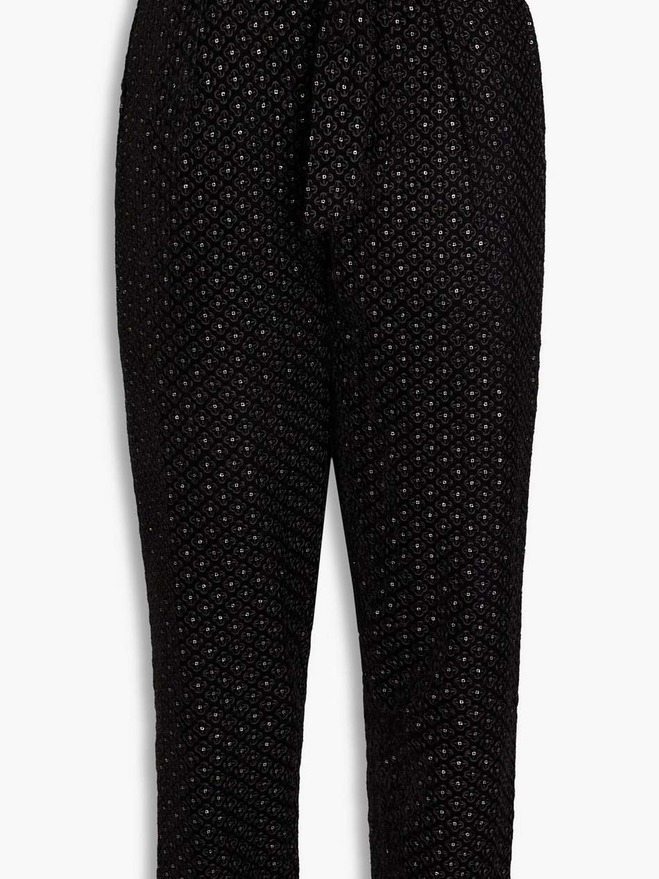 talido embellished velvet tapered pants