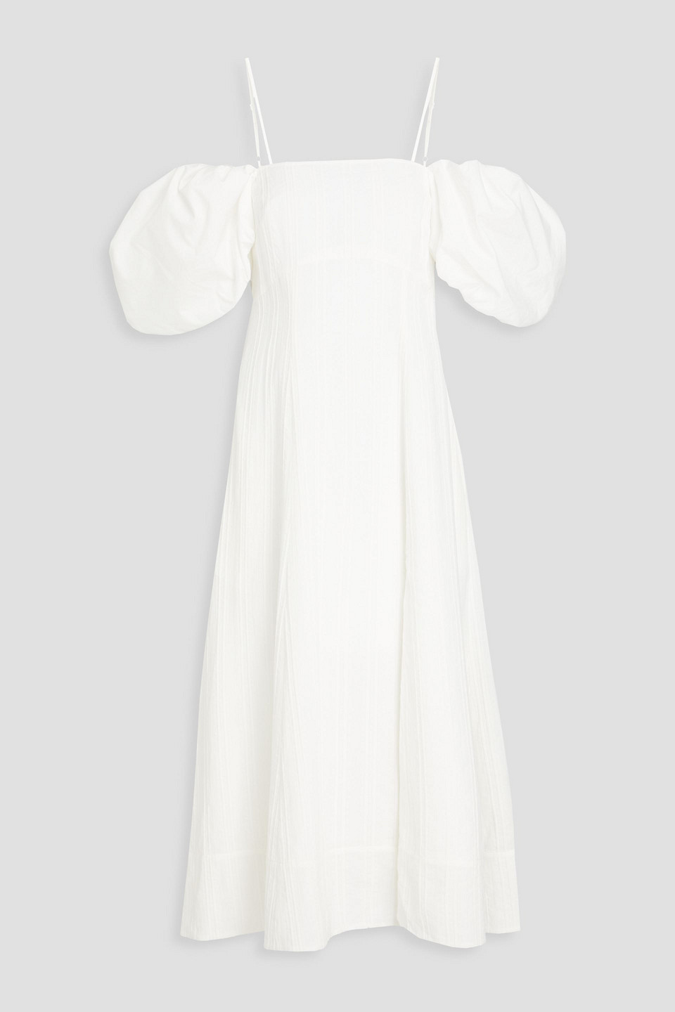 Rejina Pyo Oksana Off-the-shoulder Cotton Midi Dress In White