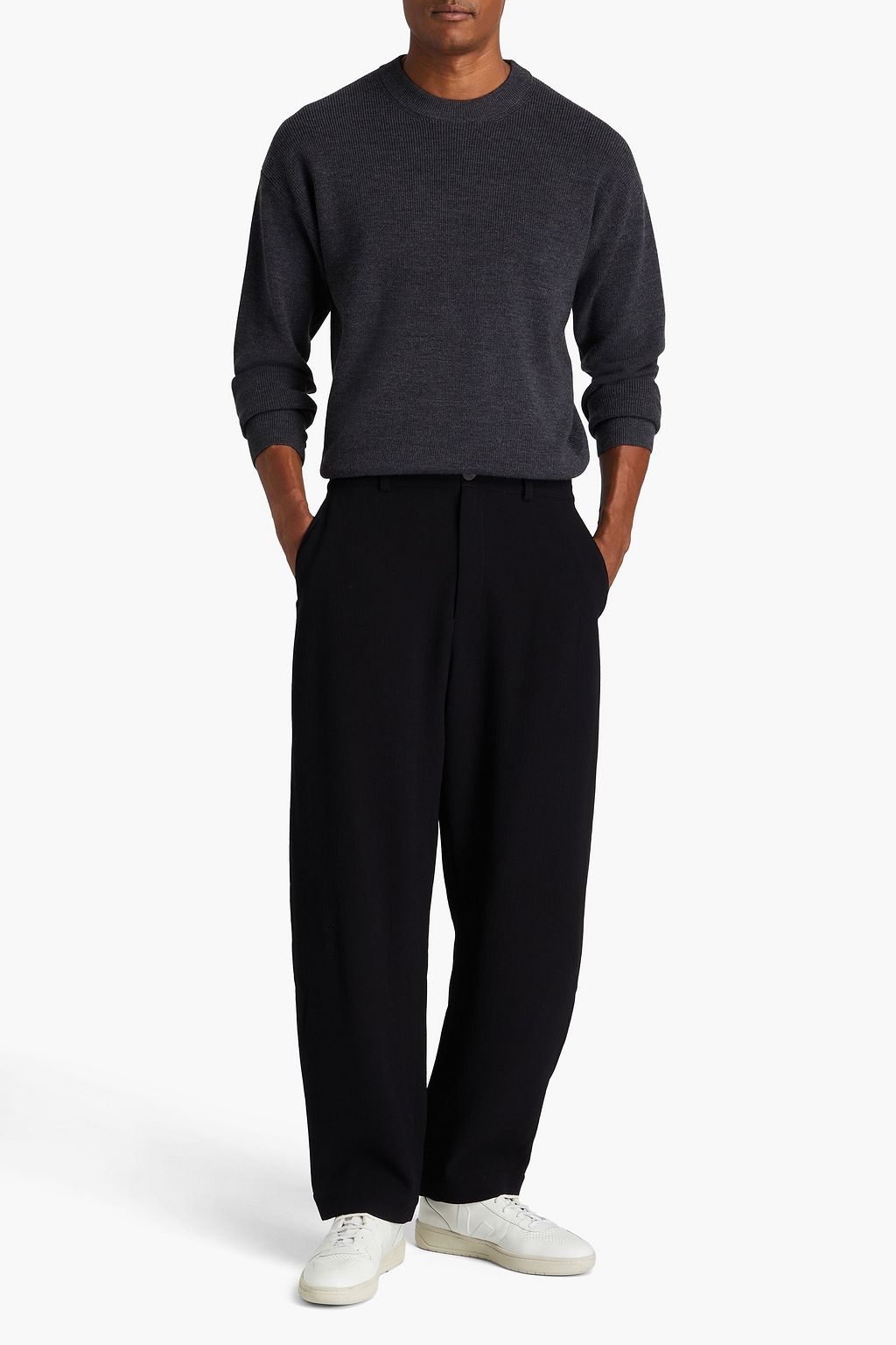STUDIO NICHOLSON Wool-blend crepe pants