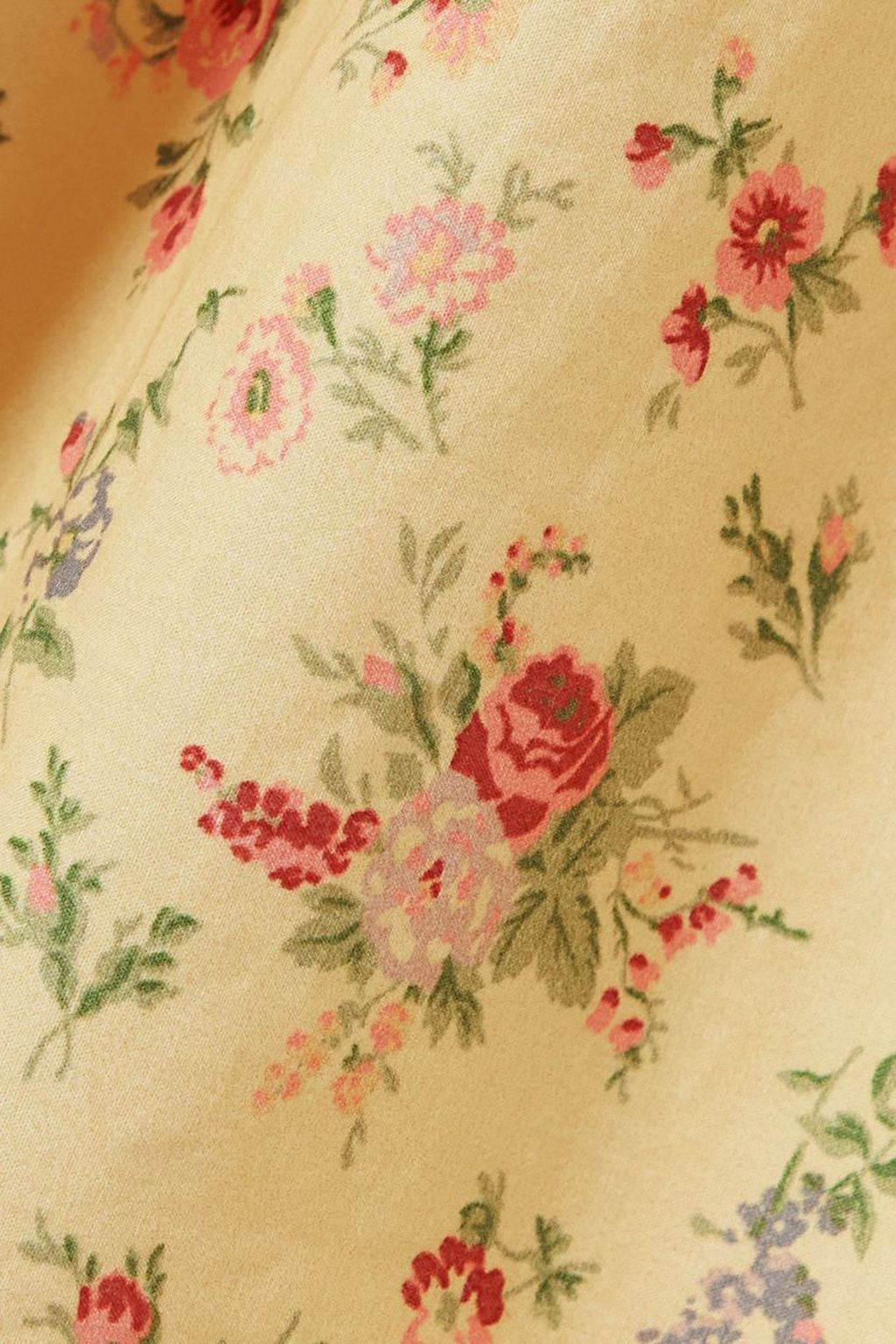 BATSHEVA X LAURA ASHLEY Laura Ashley + تنورة Eres متوسطة الطول من قطن البوبلين بطبعة الأزهار وكسرات