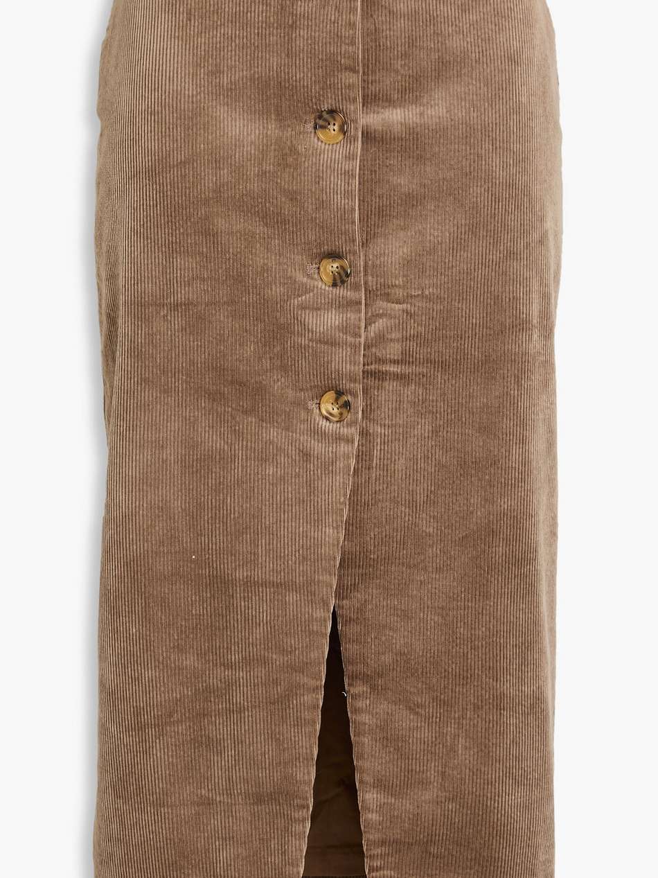 tilda cotton-blend corduroy midi skirt