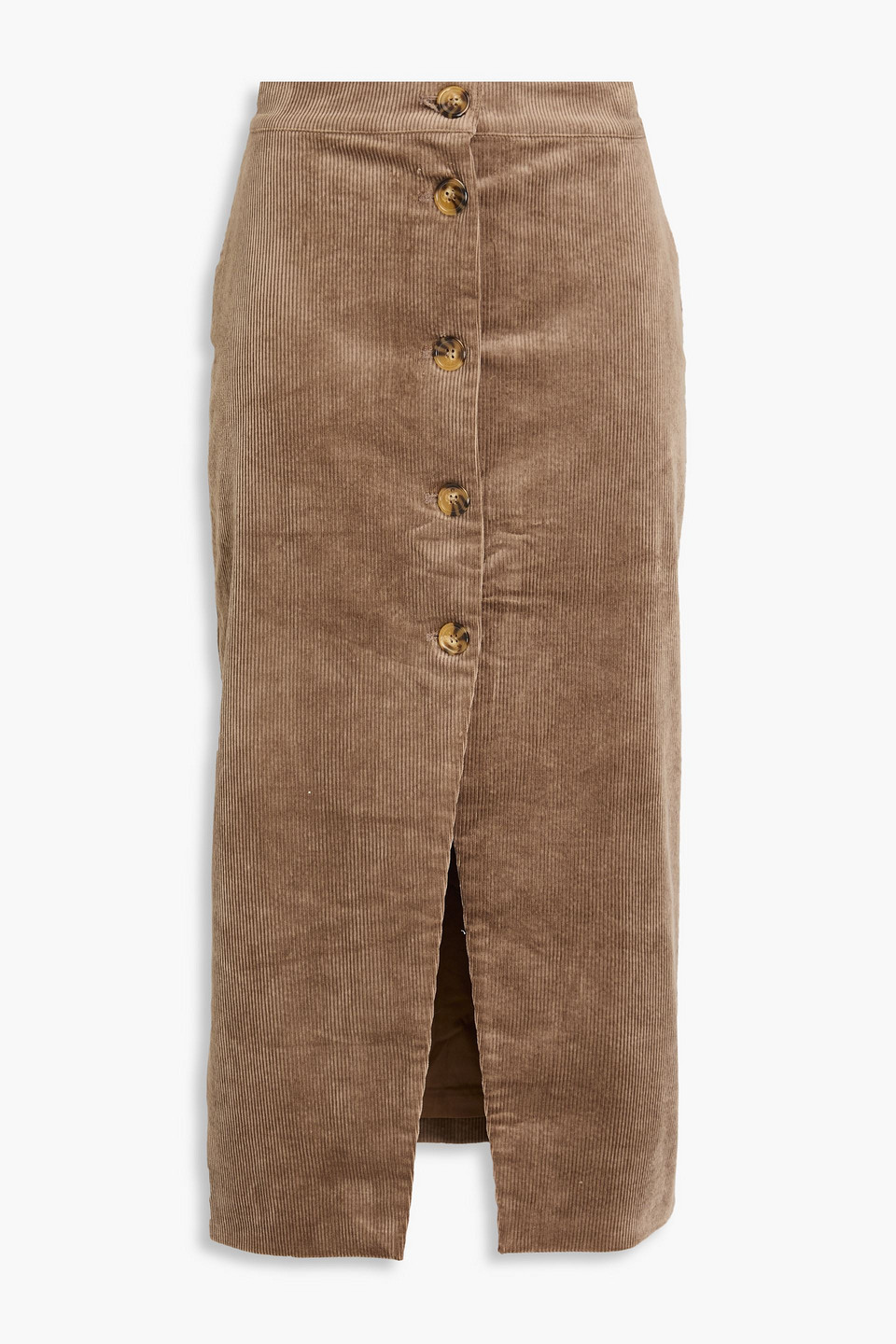 Tilda cotton-blend corduroy midi skirt