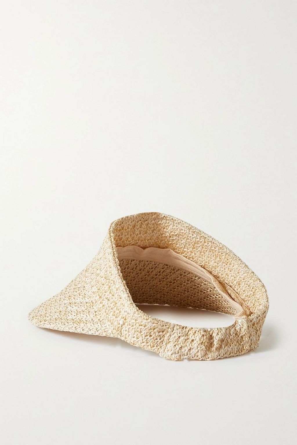 EUGENIA KIM Micky metallic straw-effect visor