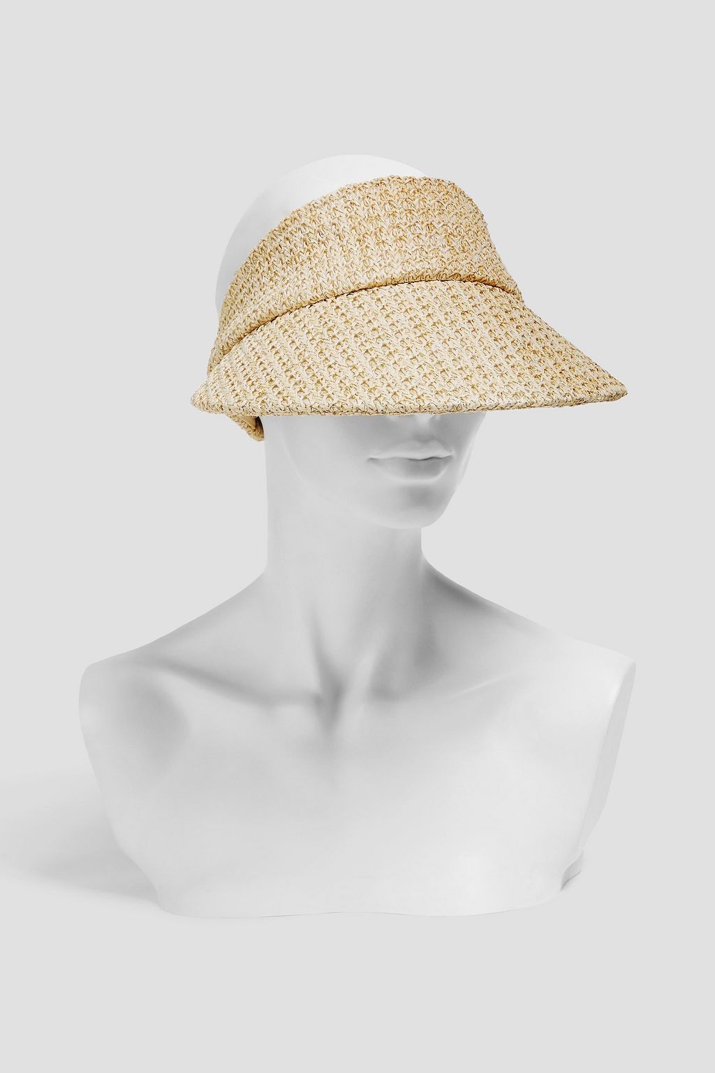 EUGENIA KIM Micky metallic straw-effect visor