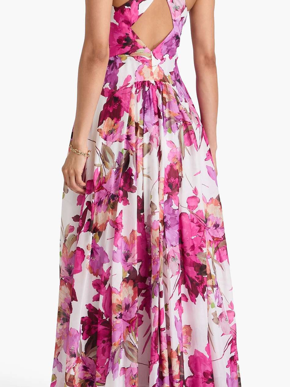 noemi floral-print cotton and silk-blend mousseline maxi dress