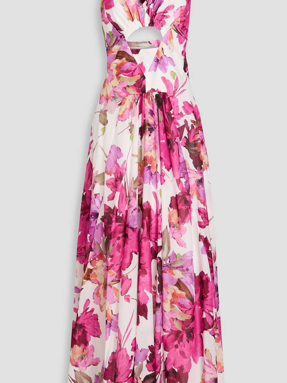 noemi floral-print cotton and silk-blend mousseline maxi dress