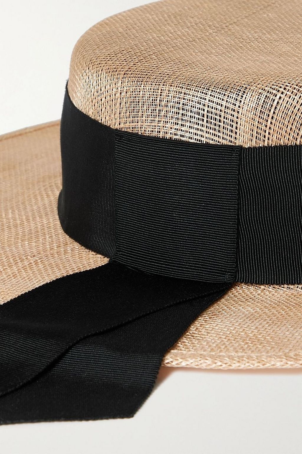 EUGENIA KIM Colette grosgrain-trimmed hemp-blend sunhat