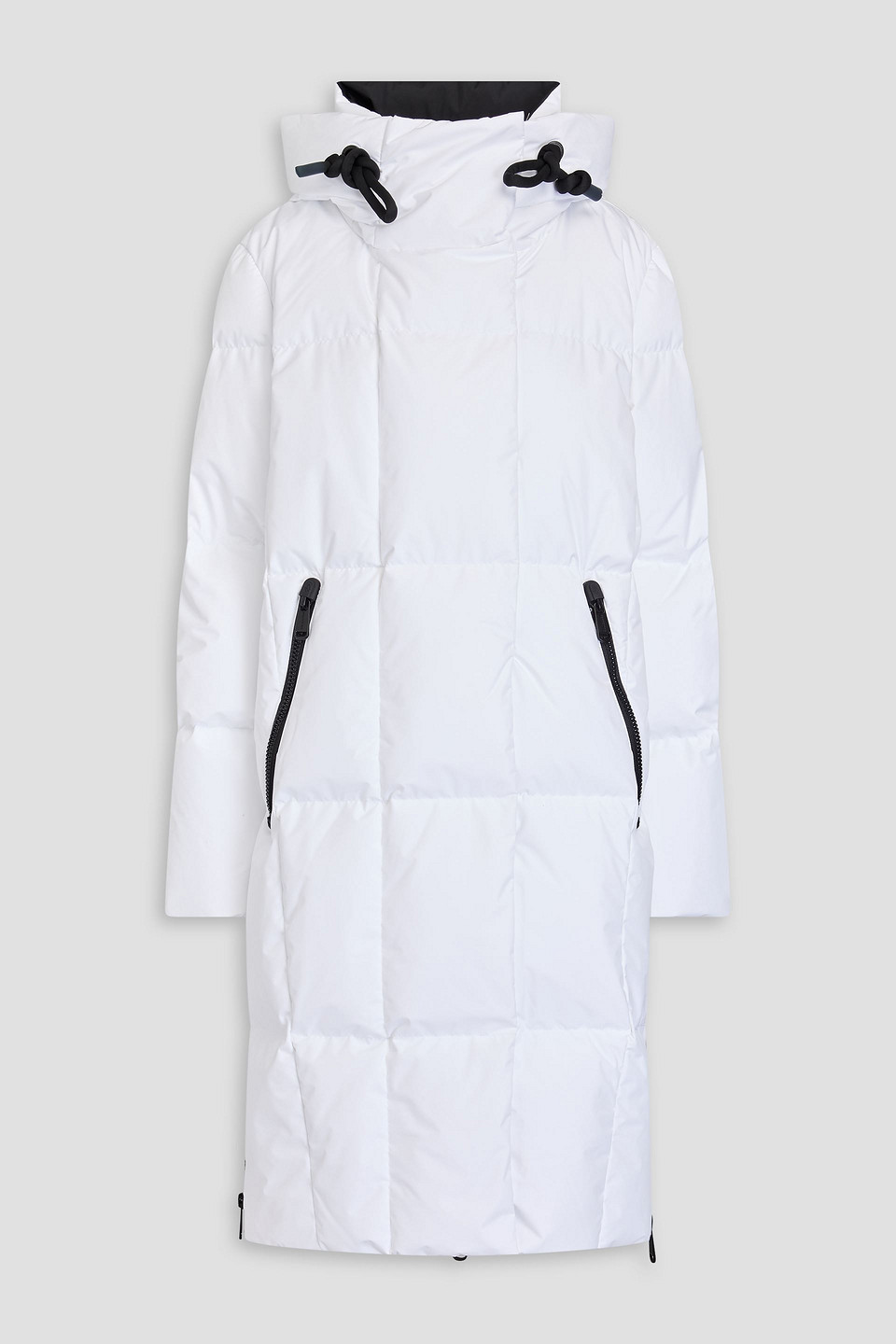 Goldbergh Quilted Shell Hooded Coat In White