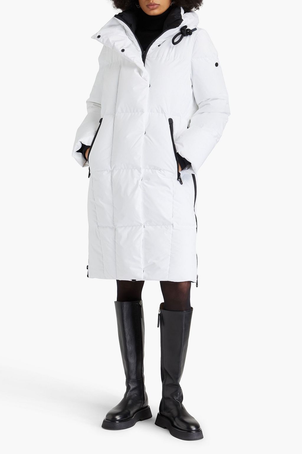 GOLDBERGH Quilted shell hooded down coat