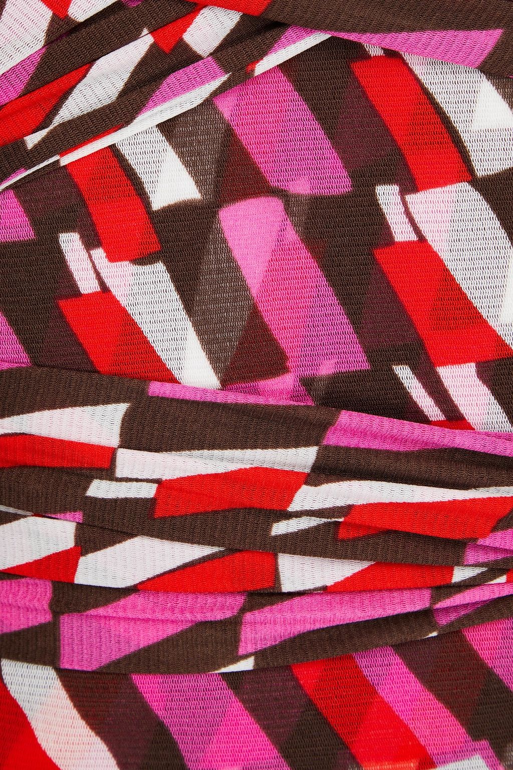 DIANE VON FURSTENBERG بودي «آبي» سوت شبك بطبعات ومزين بربطة على شكل فراشة