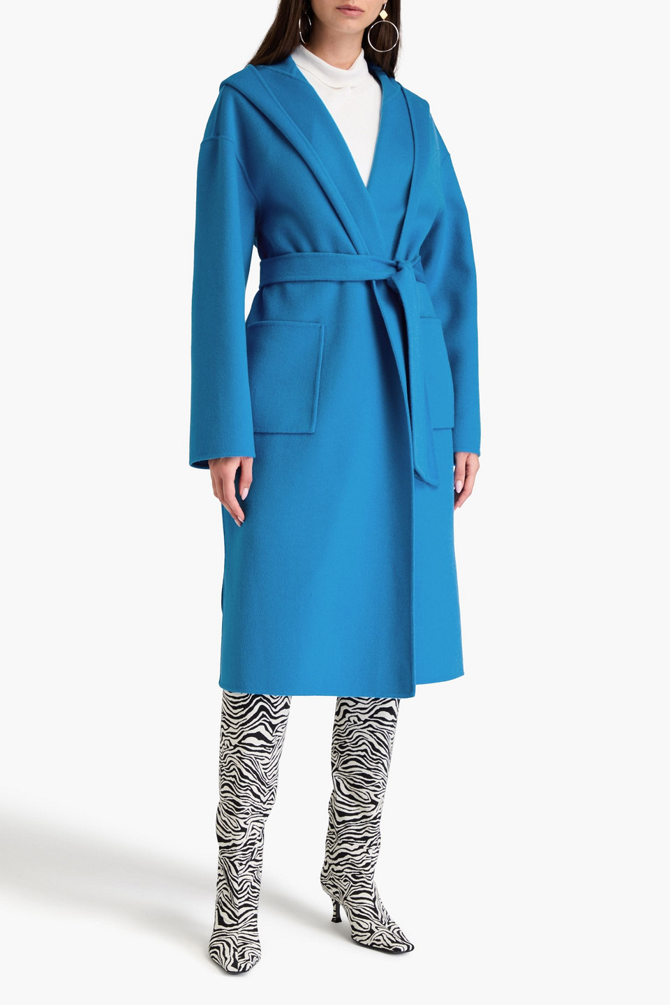 DIANE VON FURSTENBERG EUNICE WOOL-FELT HOODED COAT