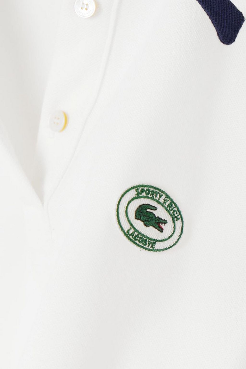 LACOSTE X SPORTY & RICH コットン混ピケ ポロシャツ アップリケ付き