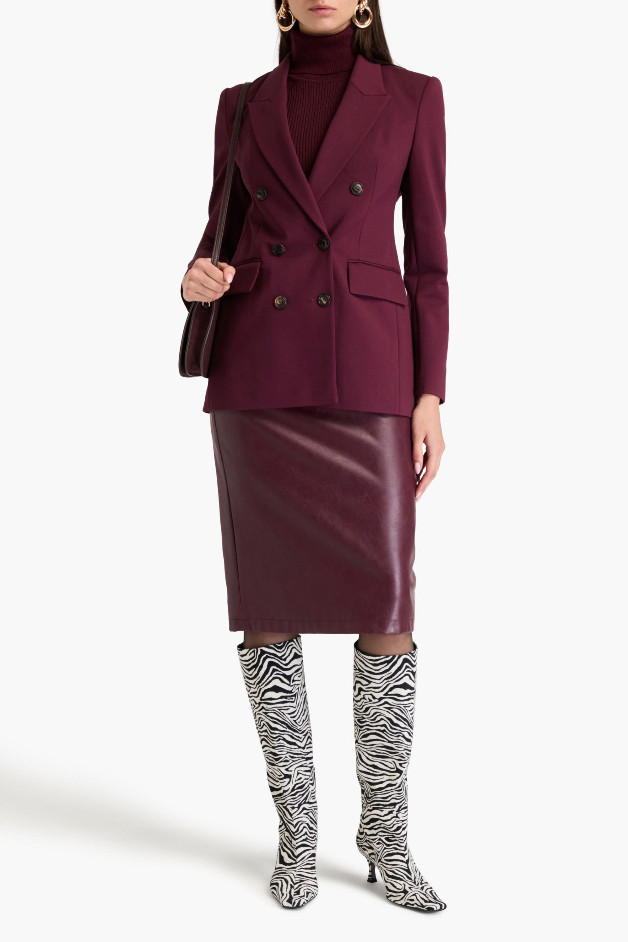 Diane von Furstenberg Maira double-breasted jersey blazer