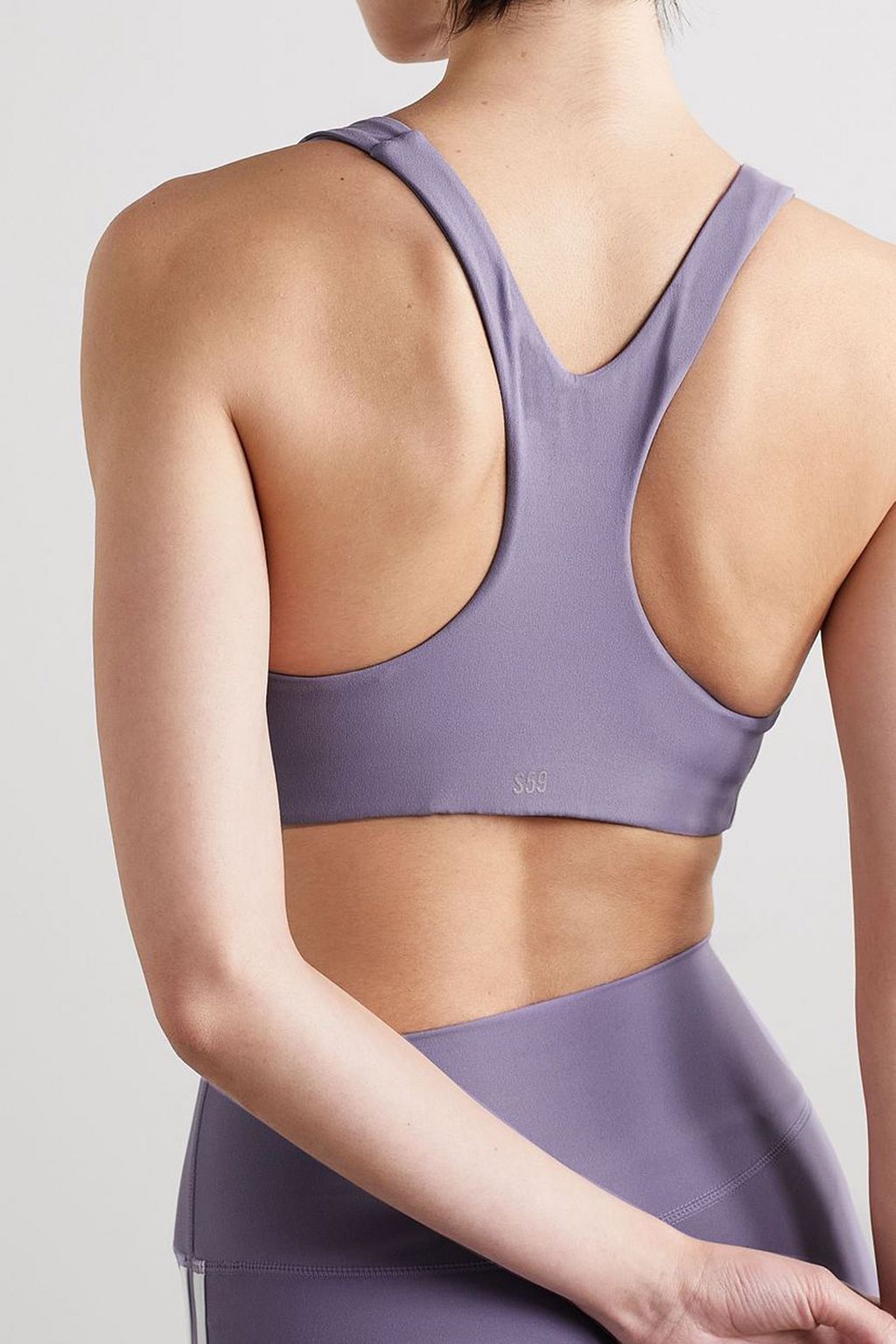 SPLITS59 Ella Airweight striped stretch sports bra