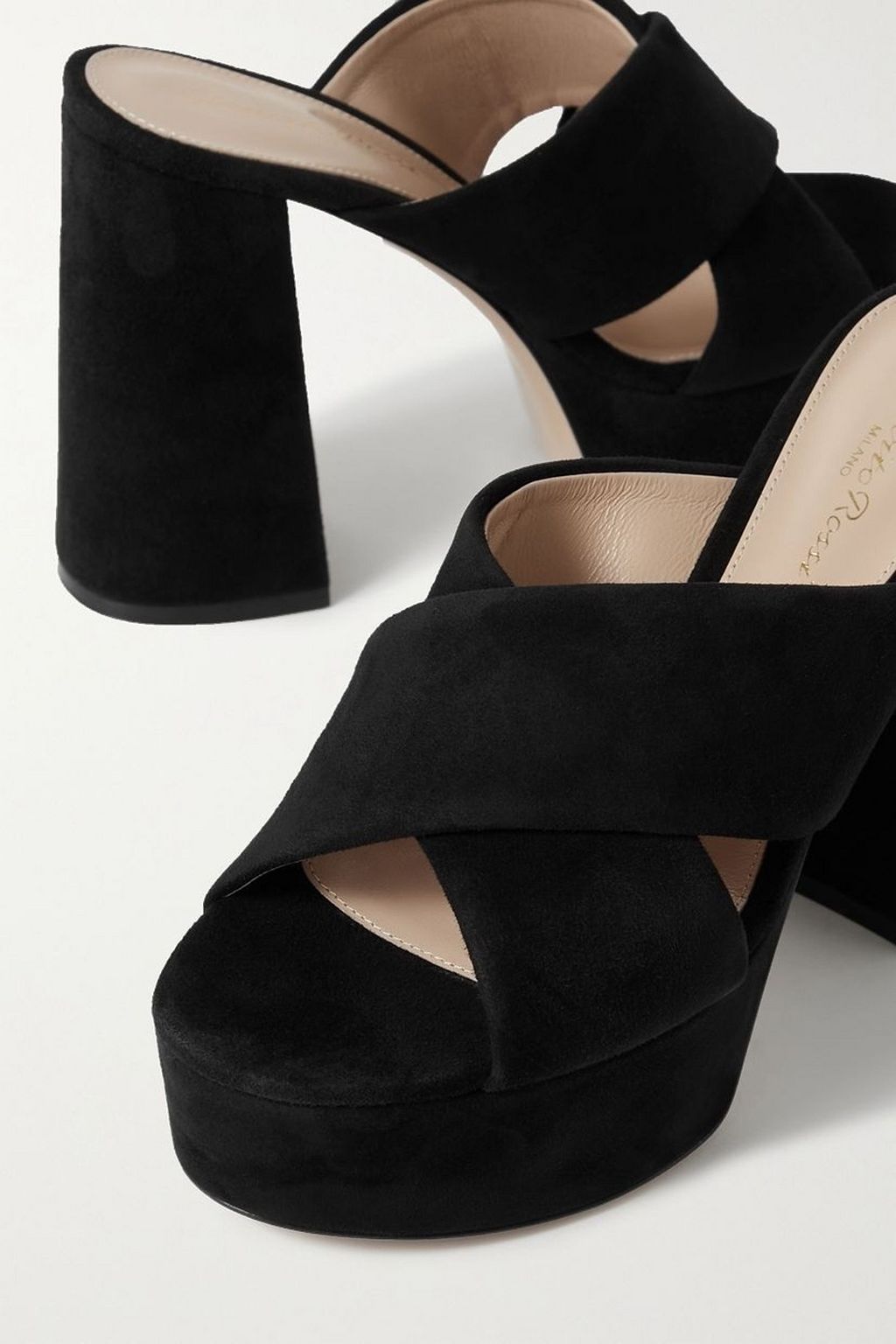 GIANVITO ROSSI 70 nubuck platform sandals