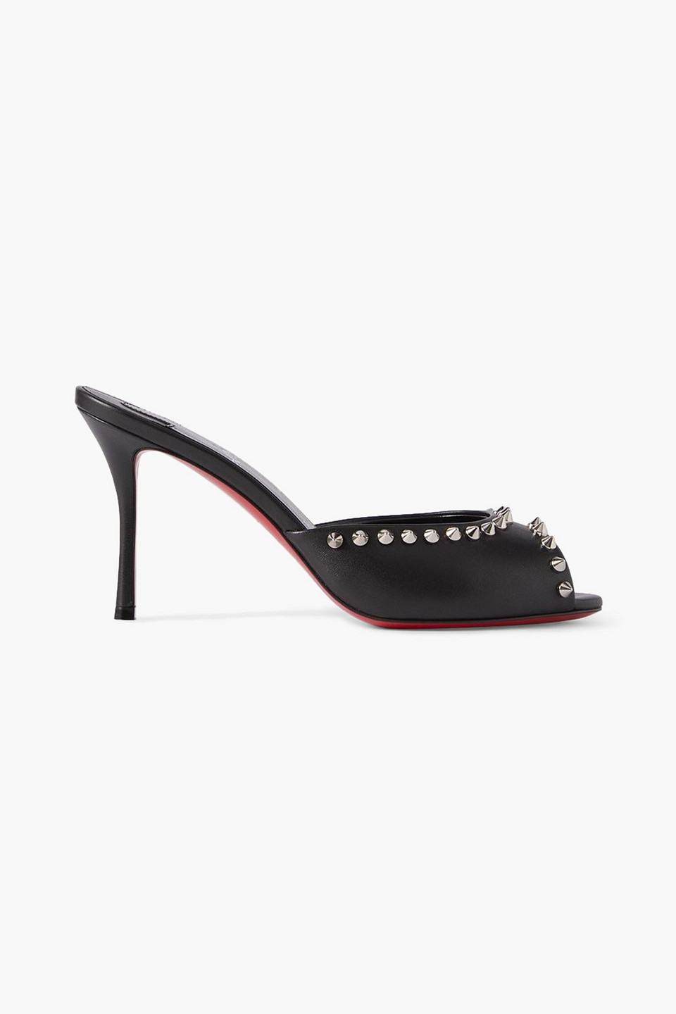 Christian Louboutin Me Dolly 85 Studded Leather Mules In Black