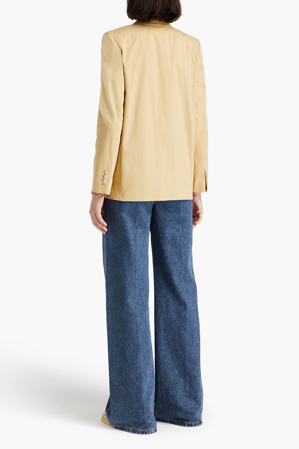 THEORY COTTON-BLEND TWILL BLAZER 