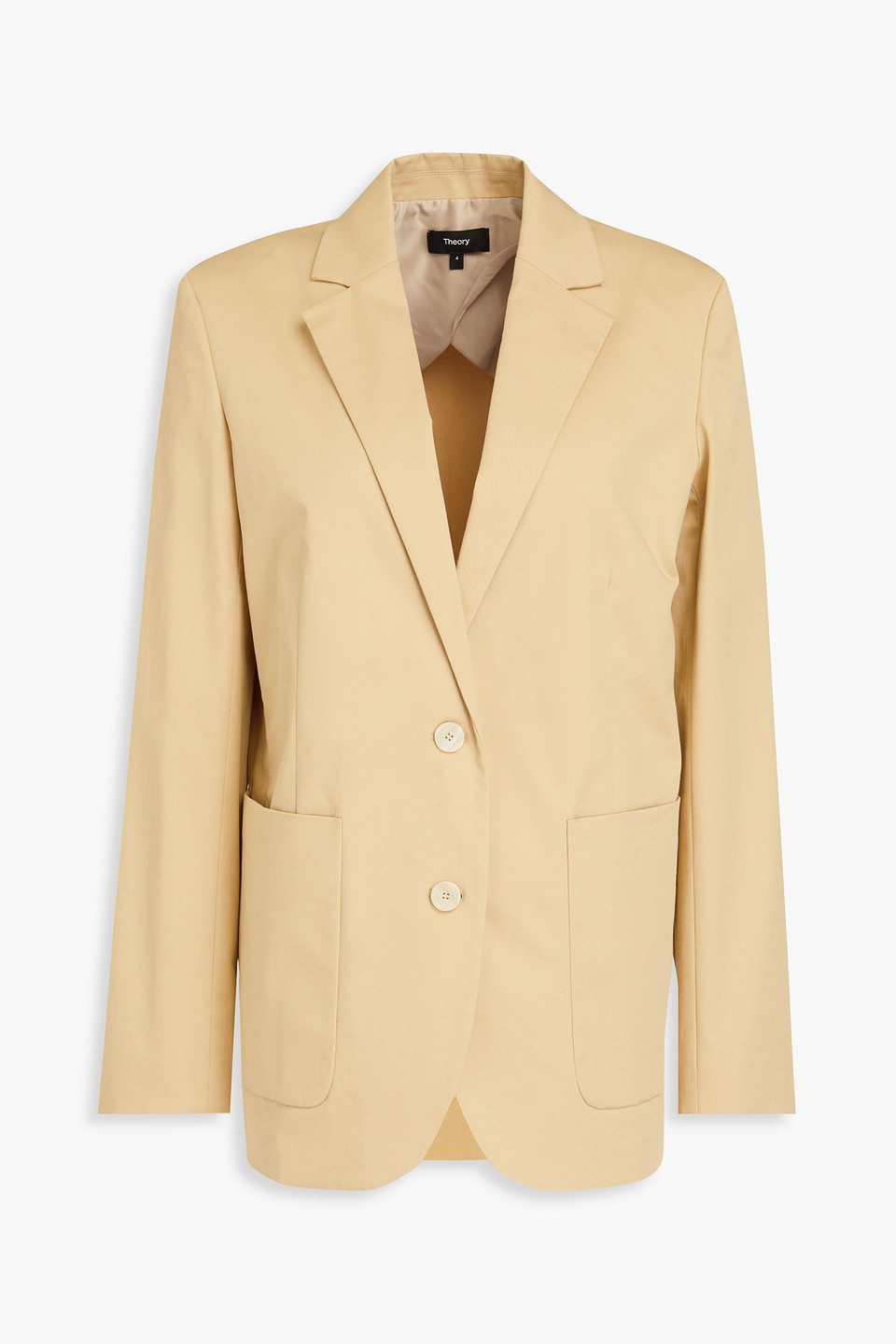 THEORY COTTON-BLEND TWILL BLAZER 