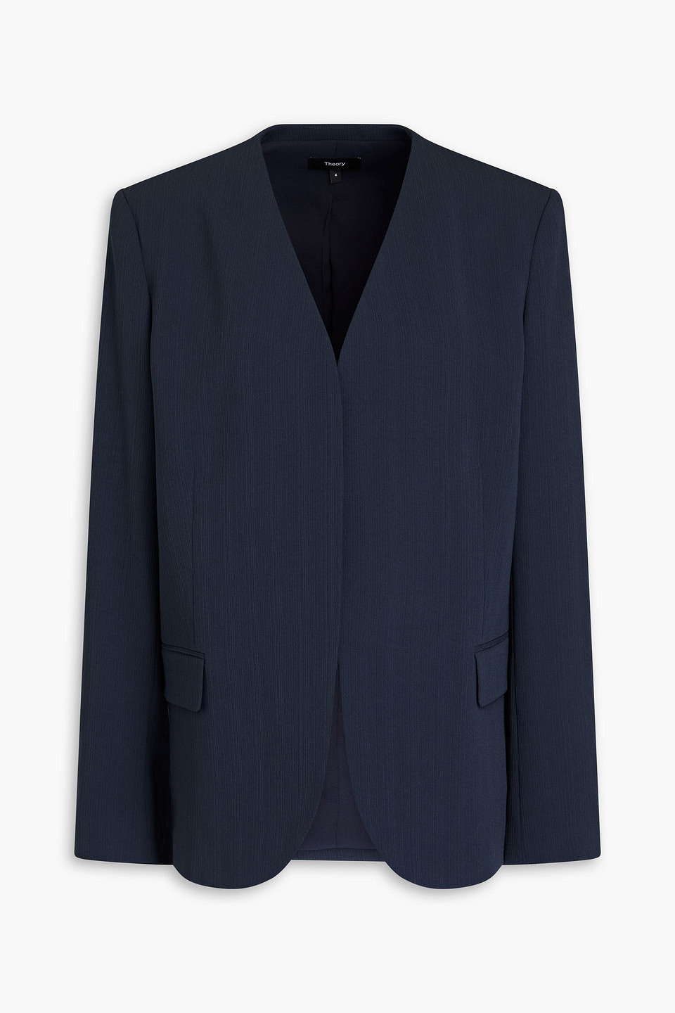 Theory Crepe Jacket In Navy