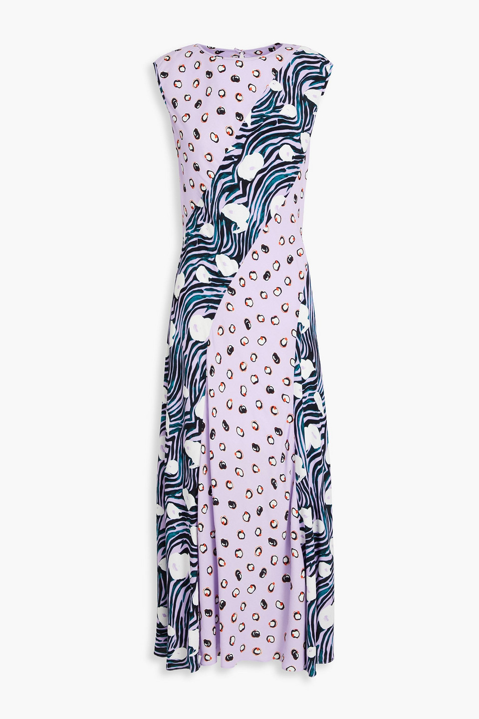Diane Von Furstenberg Sunniva Printed Crepe Midi Dress In Lilac