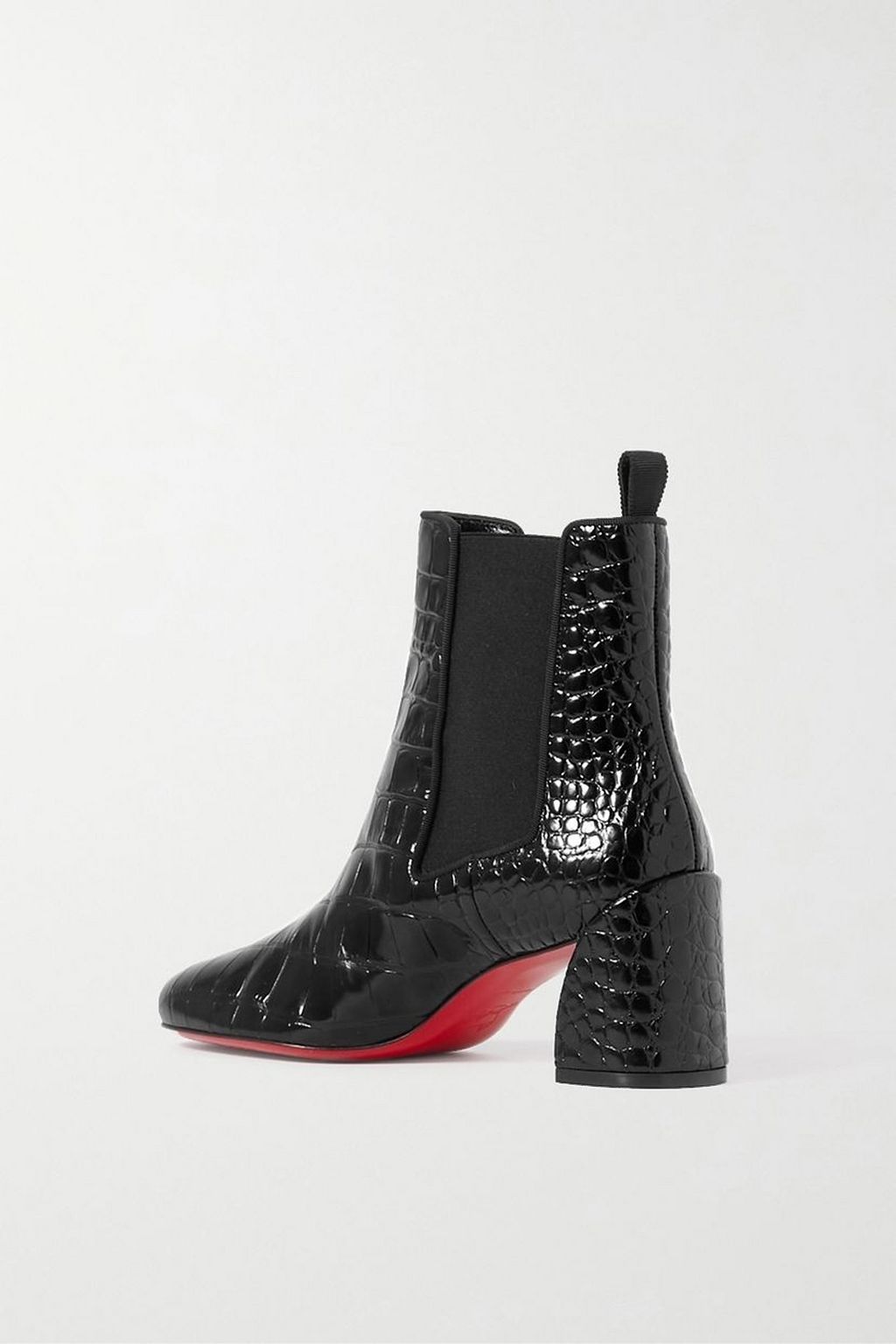 CHRISTIAN LOUBOUTIN Turelastic 55 croc-effect patent-leather Chelsea boots