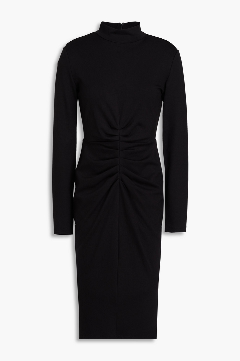 Diane Von Furstenberg Monte Ruched Stretch-jersey Dress In Black