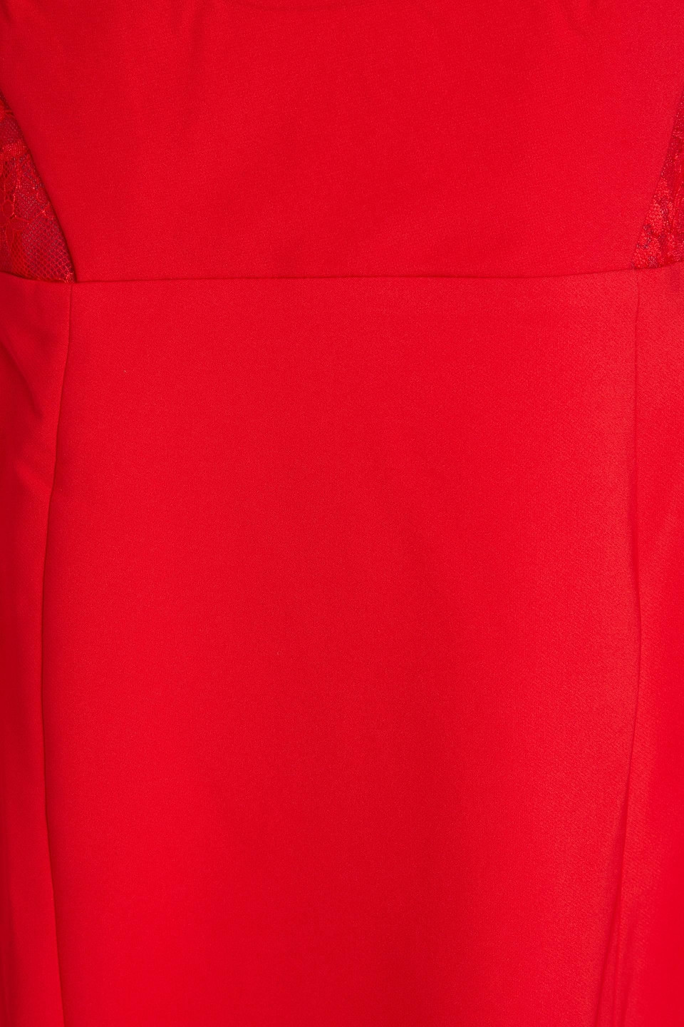 Marchesa Notte Lace-detail Strapless Dress In Red