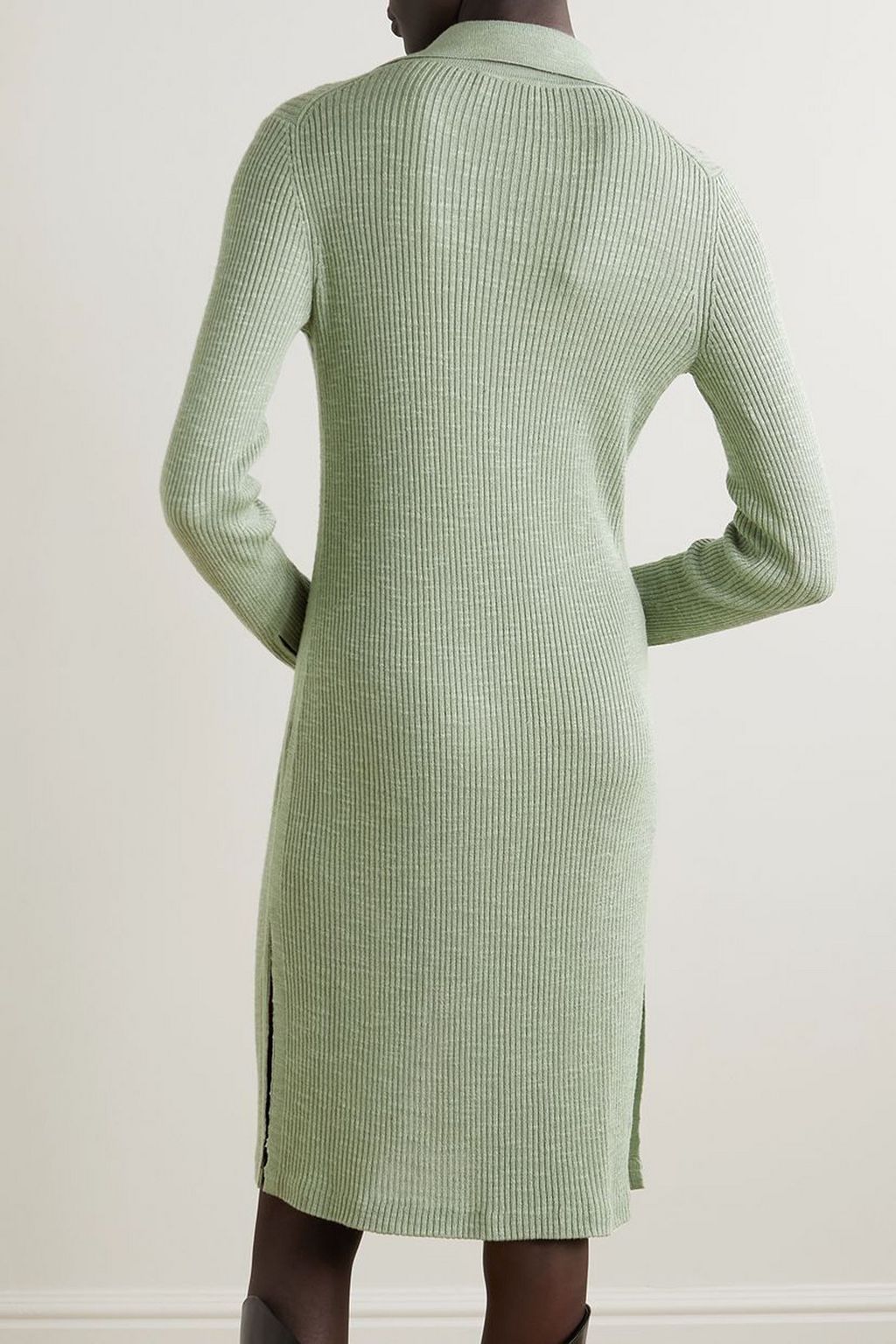 THEORY Ribbed cotton-blend shirt dress