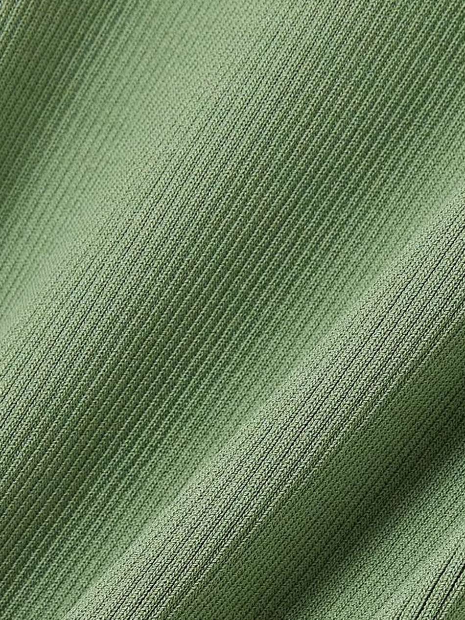 ribbed-knit midi dress