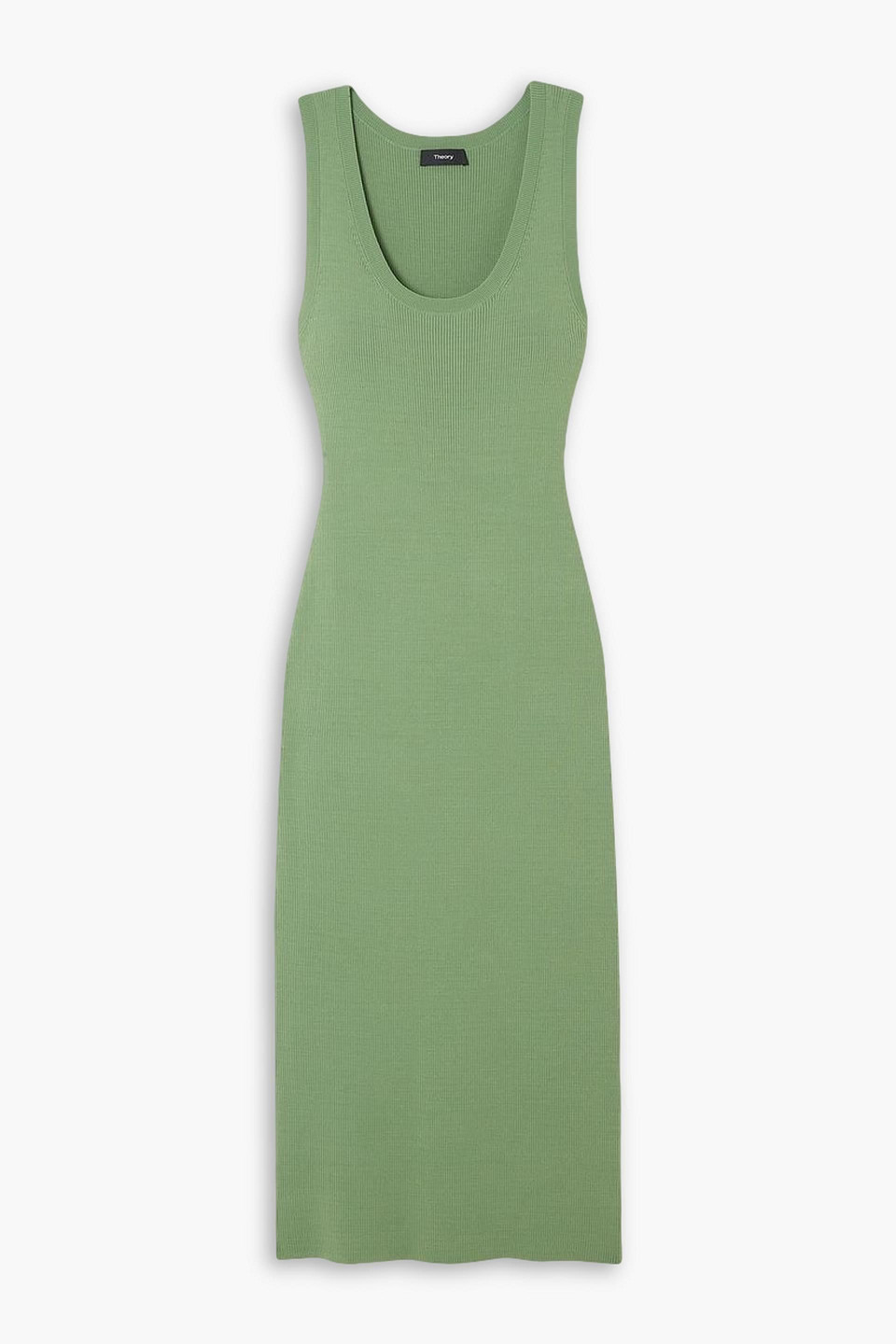 Ribbed-knit midi dress