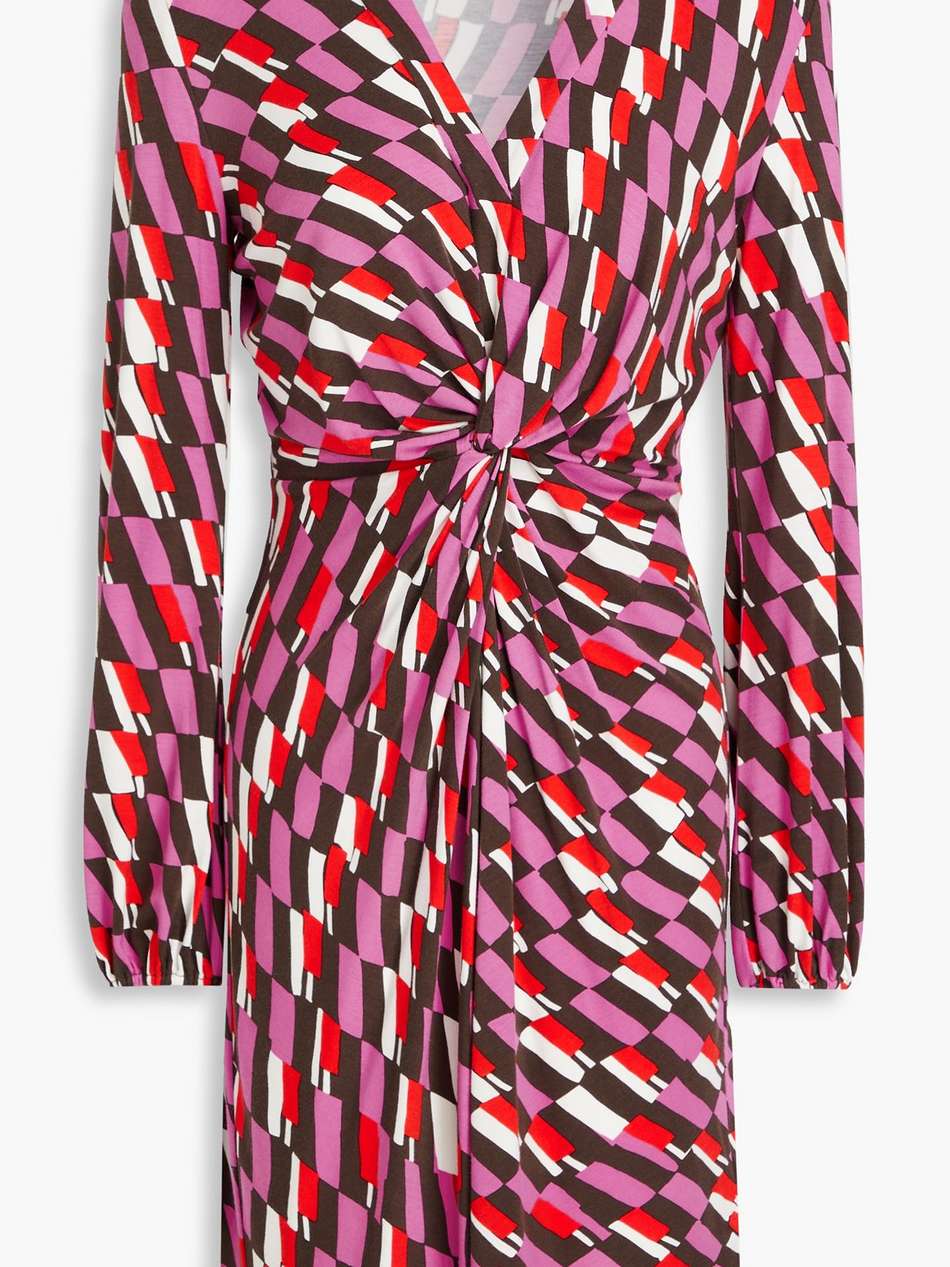 chuck twisted printed jersey mini dress