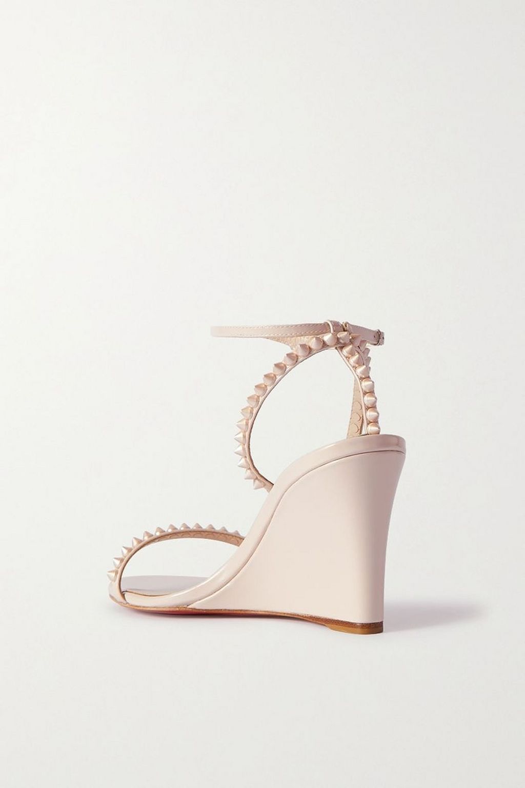 CHRISTIAN LOUBOUTIN So Me 85 studded patent-leather wedge sandals