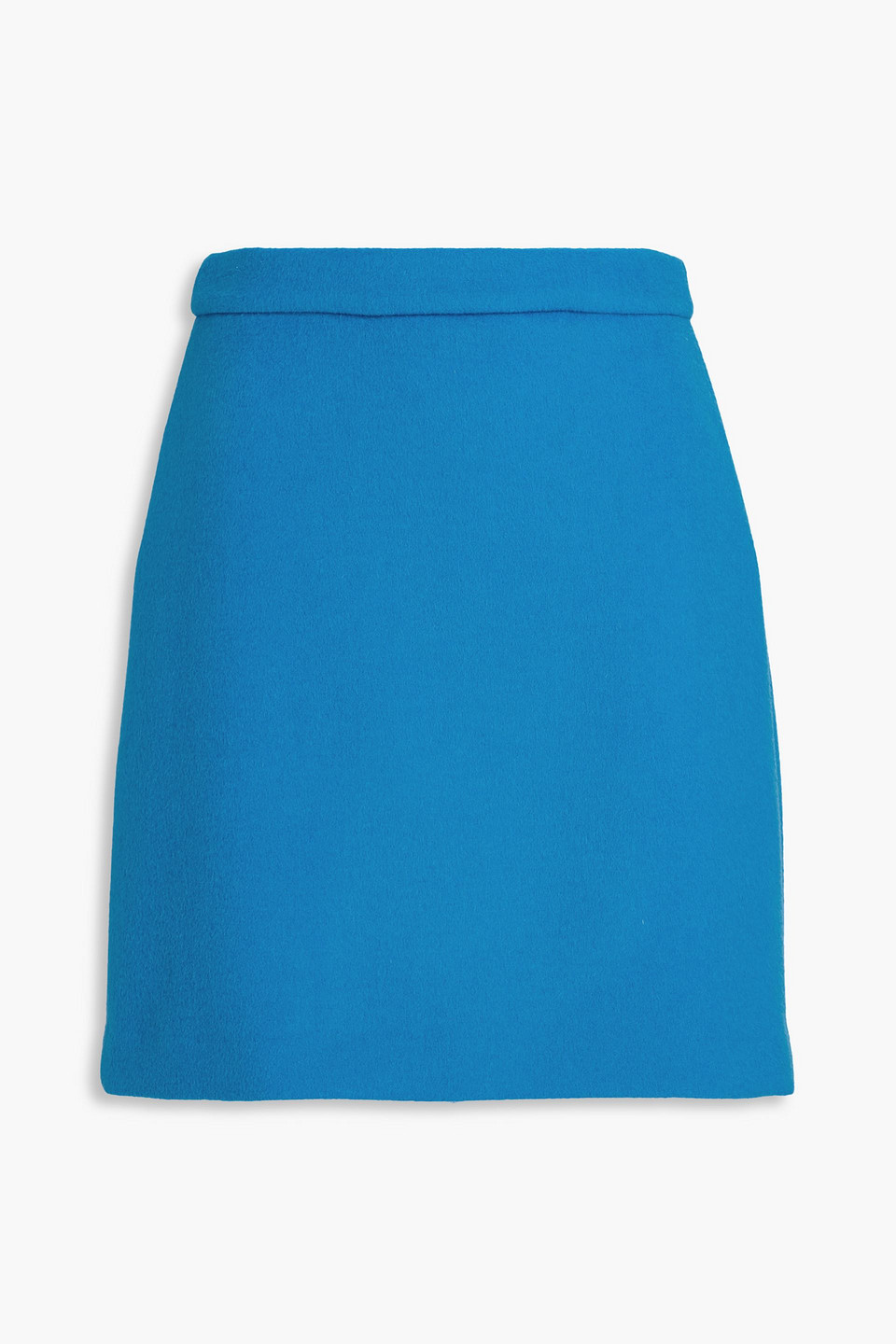 Diane Von Furstenberg Dottie Wool-felt Mini Skirt In Azure
