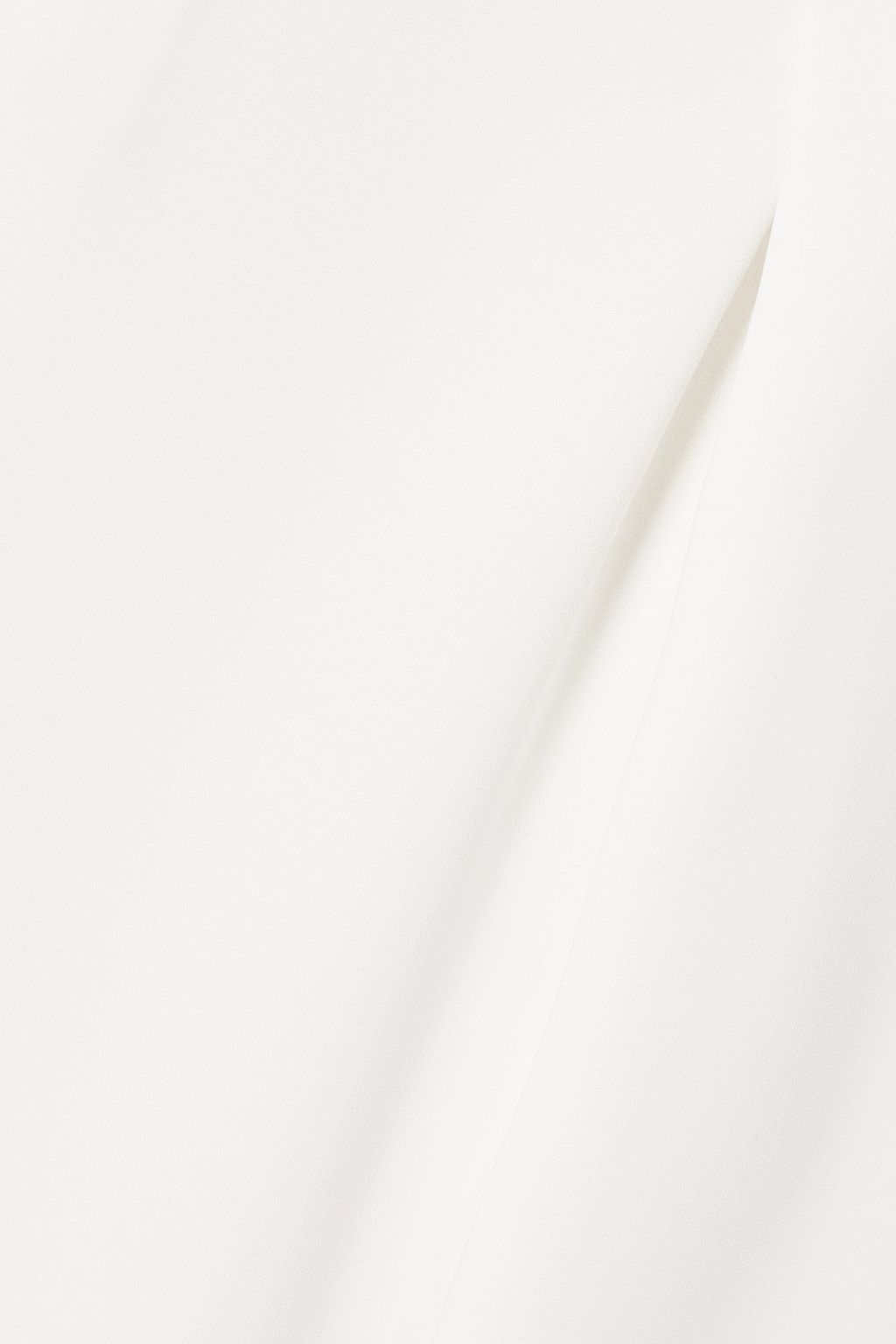 ELIE SAAB Draped feather-trimmed crepe gown