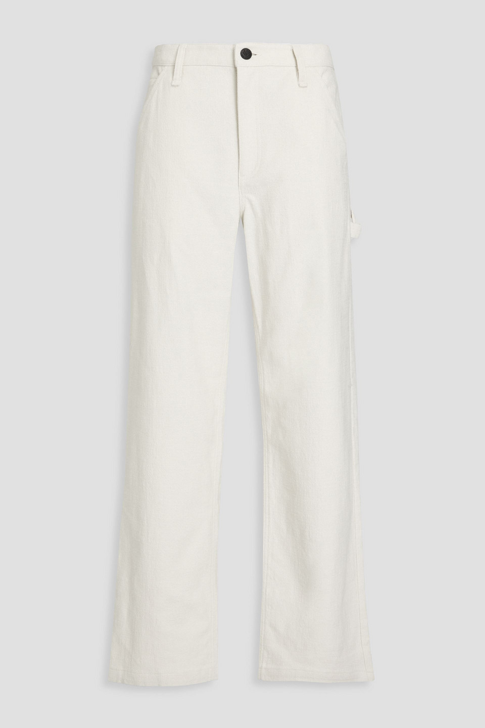 Rag & Bone Cotton And Linen-blend Bouclé-tweed Wide-leg Pants In White