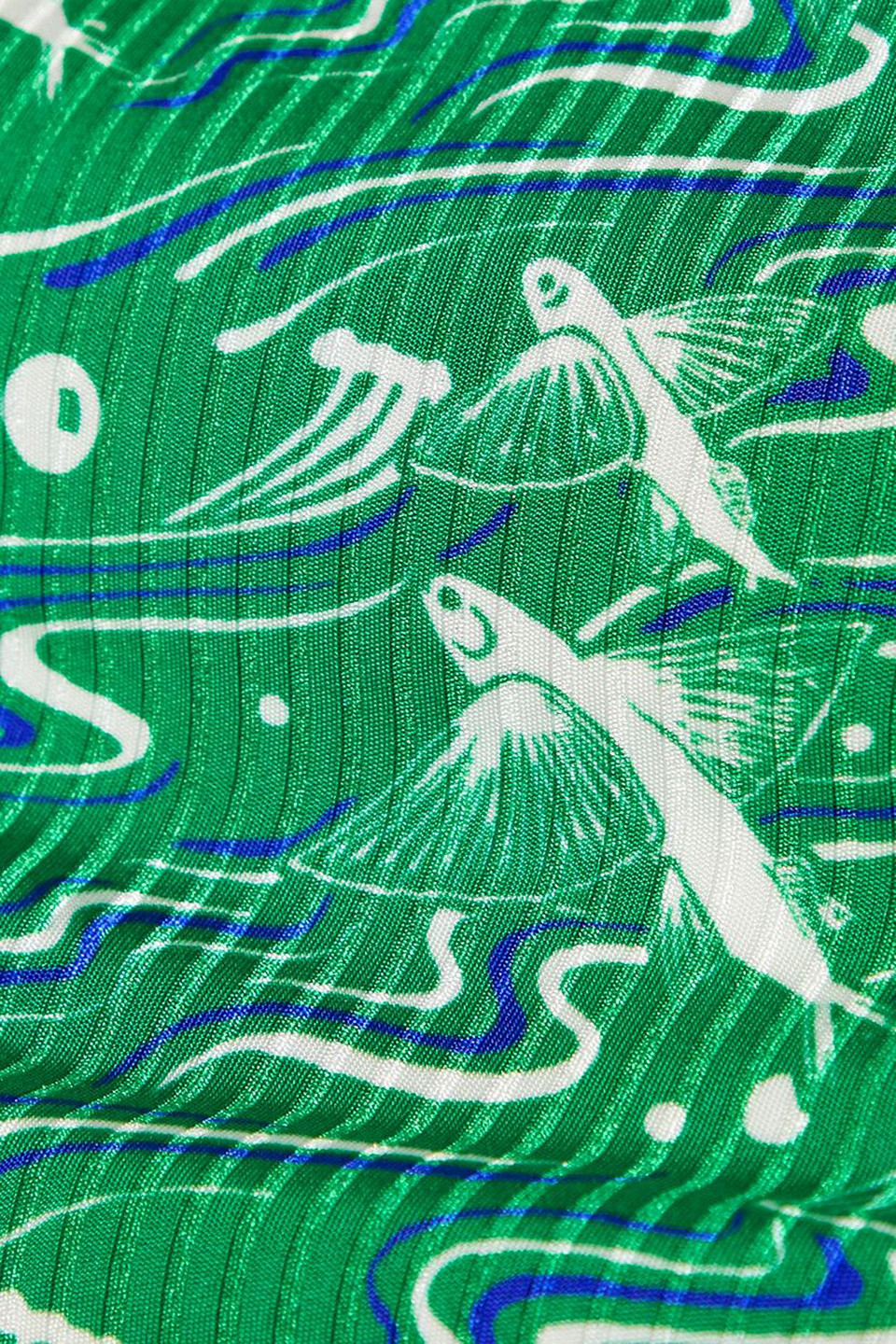 FISCH LORIENT RIBBED PRINTED STRETCH-ECONYL BIKINI BRIEFS