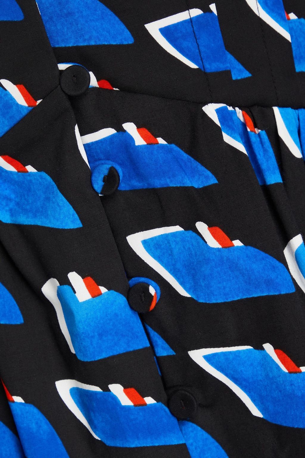 DIANE VON FURSTENBERG 프린트 코튼 혼방 포플린 미디 드레스