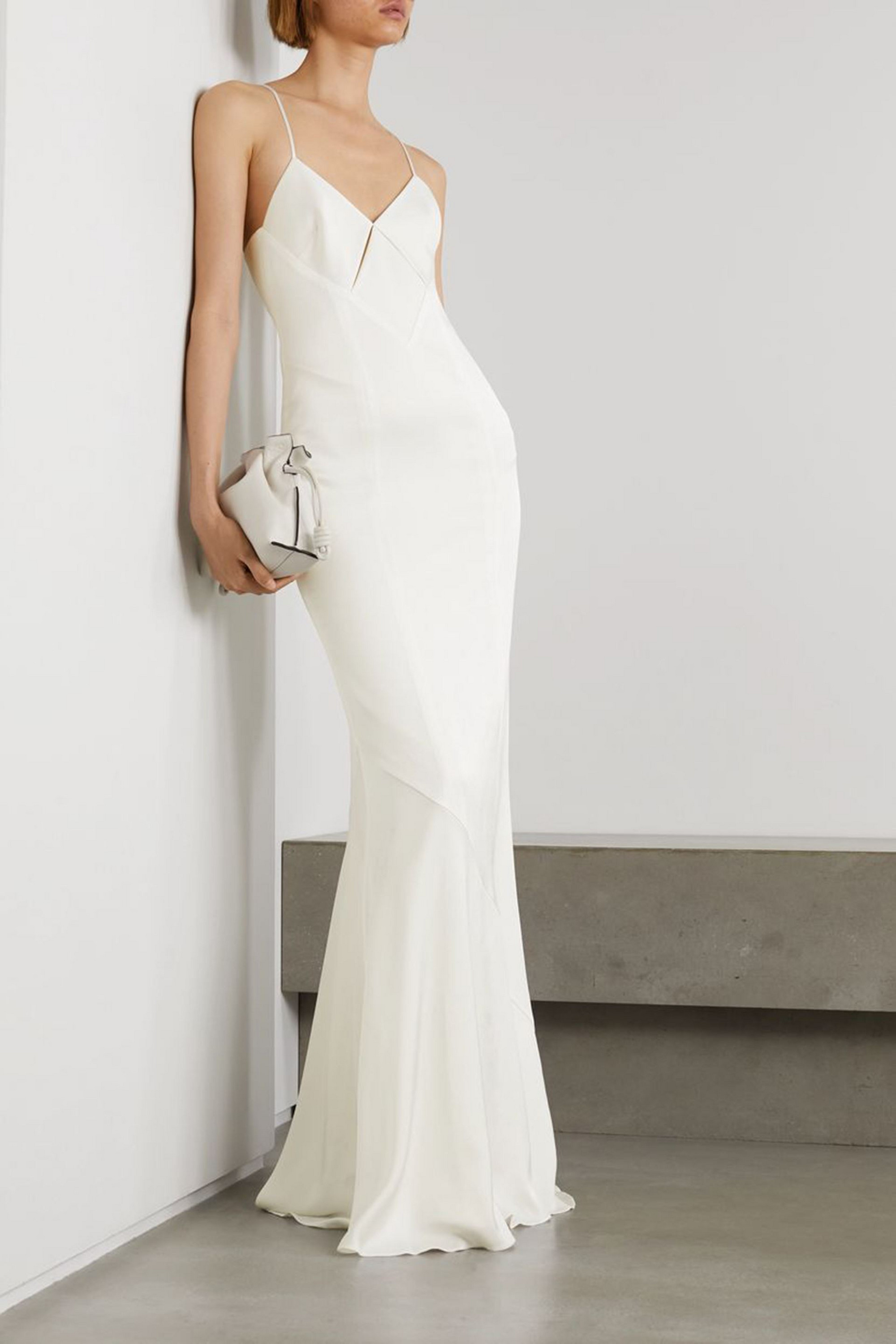 GALVAN  LONDON Cutout satin gown