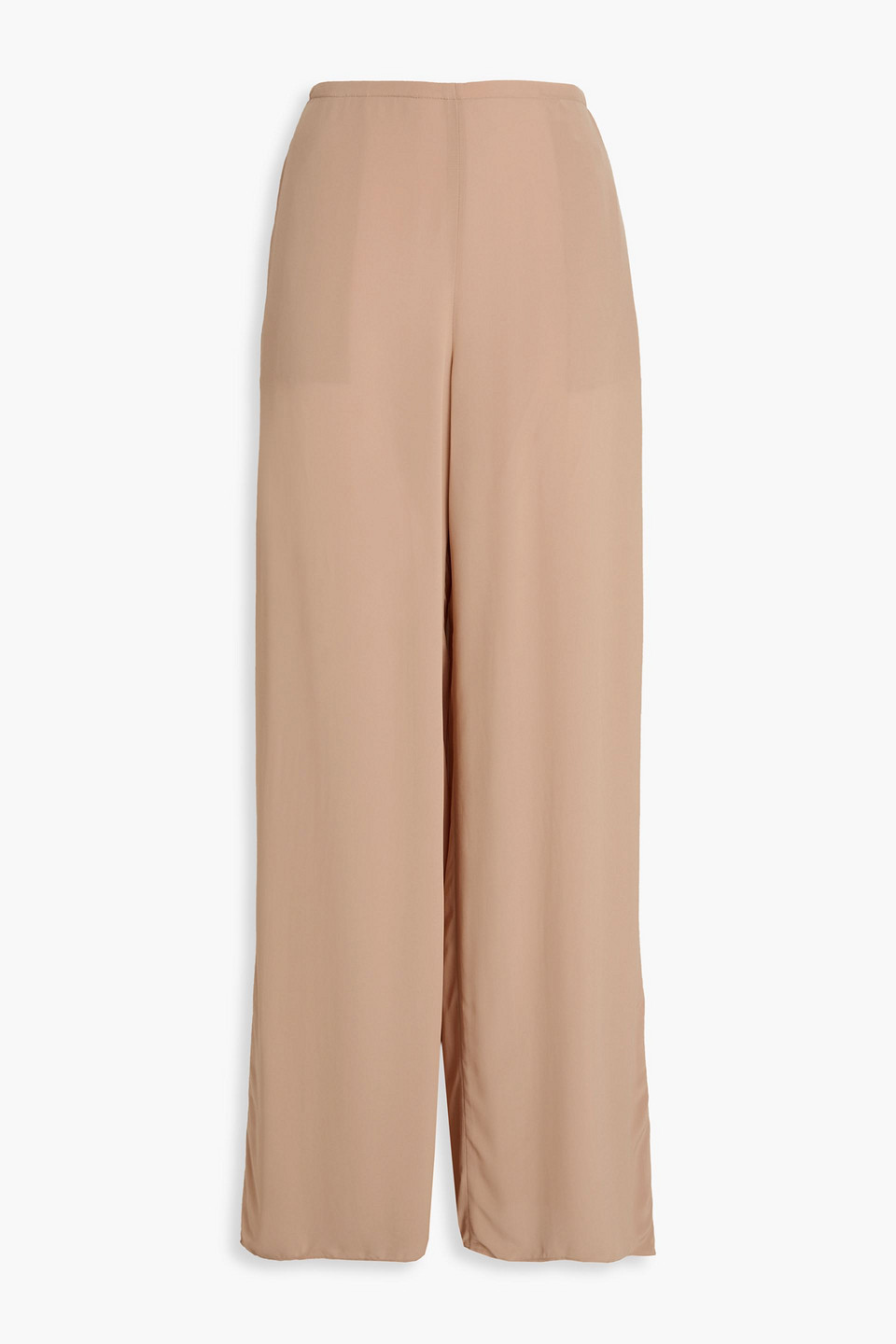 Theory Crepe Wide-leg Pants In Sand