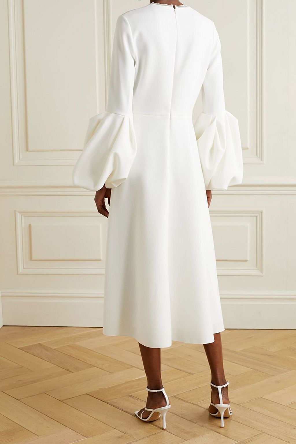 ROKSANDA Aylin tulle-trimmed cady midi dress