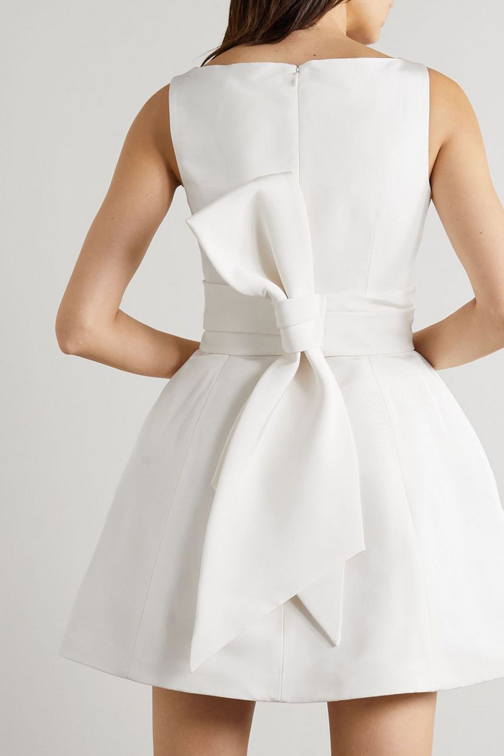 BRANDON MAXWELL Silk-faille mini dress