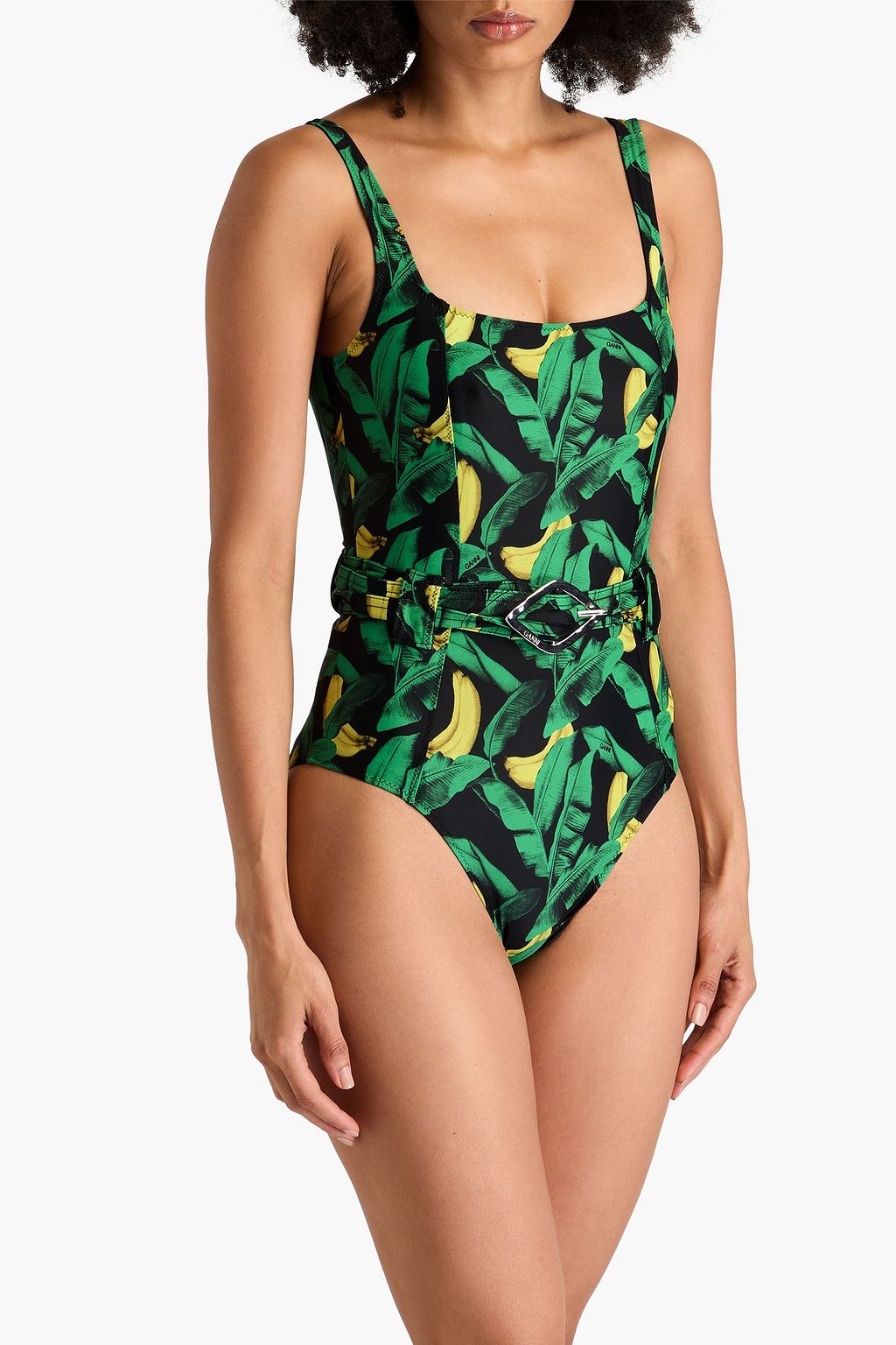 GANNI Printed swimsuit