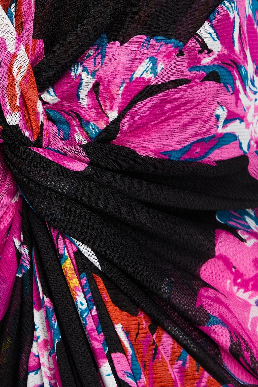DIANE VON FURSTENBERG فستان Kassia طويل من الشبك المطاط ومزين بطبعة الأزهار