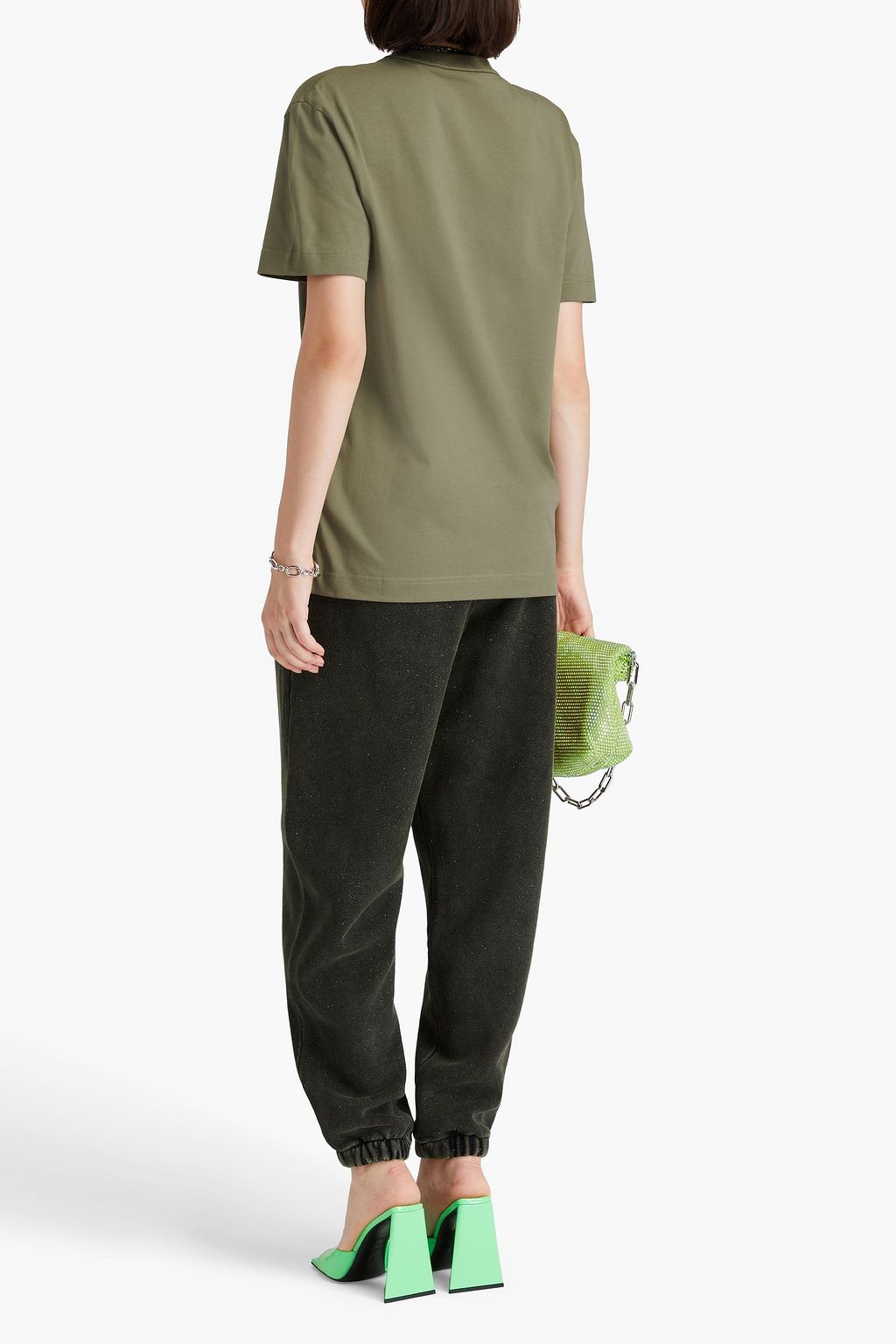 ALEXANDER WANG تي شيرت من قطن جيرسي بتصميم منقوش