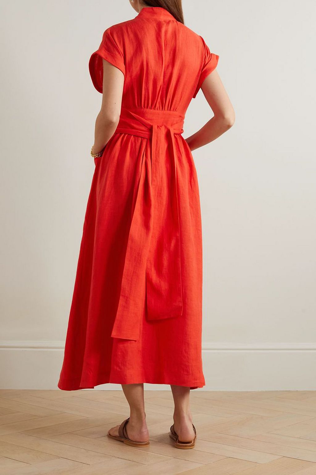 THREE GRACES LONDON Clarissa poplin midi wrap dress